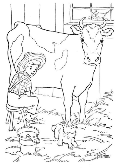 Free And Easy To Print Cow Coloring Pages Farm Coloring