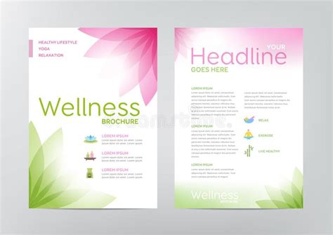 We hope this wellness plan template helps you launch a workplace initiative that engages employees in healthy and fulfilling activities. Wellness Brochure - Layout Template Stock Vector ...
