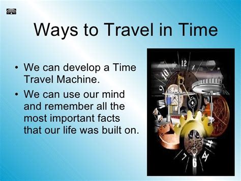 Time Travel Main Aspects