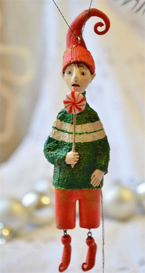 Christmas Elf Ooak Ornament Christmas Tree Ornament Ooak Etsy