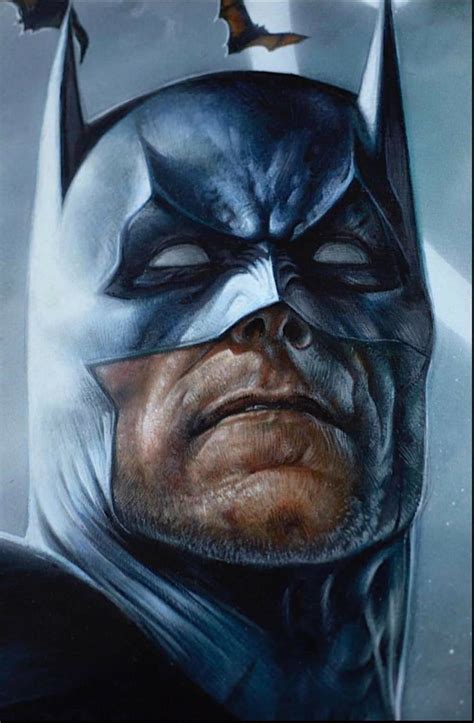 A Painting Of A Man In Batman Costume