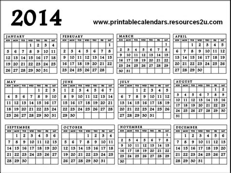 20 2014 Calendar Free Download Printable Calendar Templates ️
