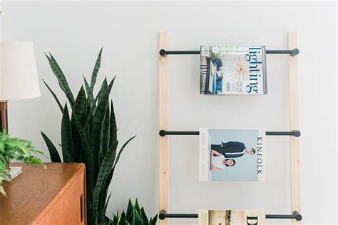 Not available for pickup and same day delivery. DIY Wood And Metal Ladder Shelf - Dream Green DIY