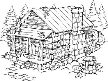 Log cabin coloring pages are a fun way for kids of all ages to develop creativity, focus, motor skills and color recognition. Summer Cabin N-14 | Coloring pages, Wood burning patterns ...