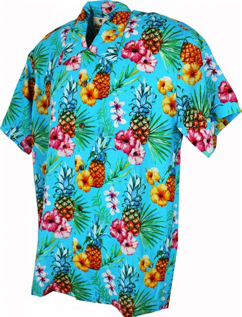 Hawaiian Shirt Pineapple Turquoise