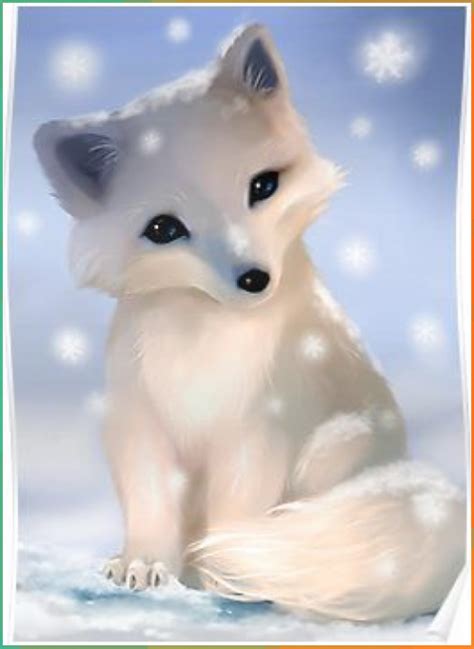 Cute Arctic Fox Poster By Evolvana Arctic Cute Cute