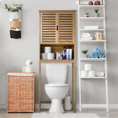 Mupater Bathroom Over The Toilet Storage Cabinet With Doors