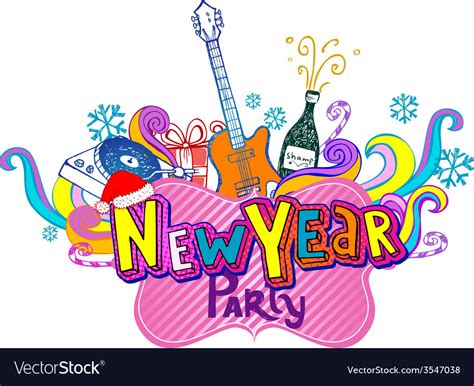 New Year Party Royalty Free Vector Image Vectorstock