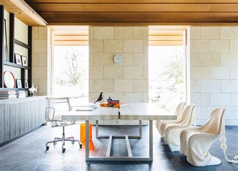 15 Exquisite Home Offices With Stone Walls