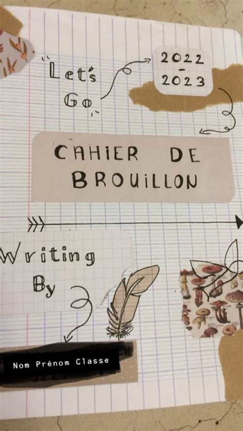 Page De Garde Cahier De Brouillon En Pages De Garde Cahiers Cahier De Brouillon Page