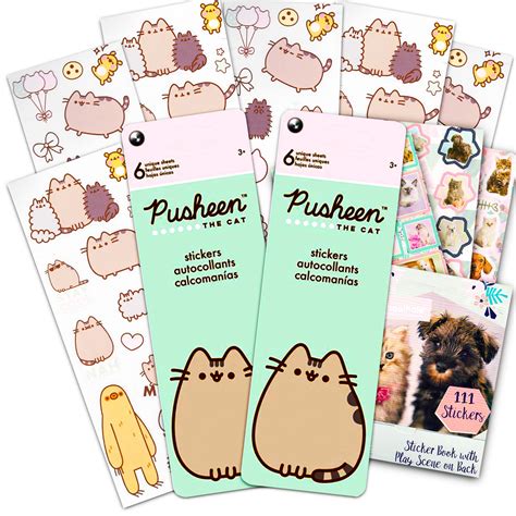 Pusheen Cat Sticker Bundle Pusheen Party Favors 100 Pusheen Sticker