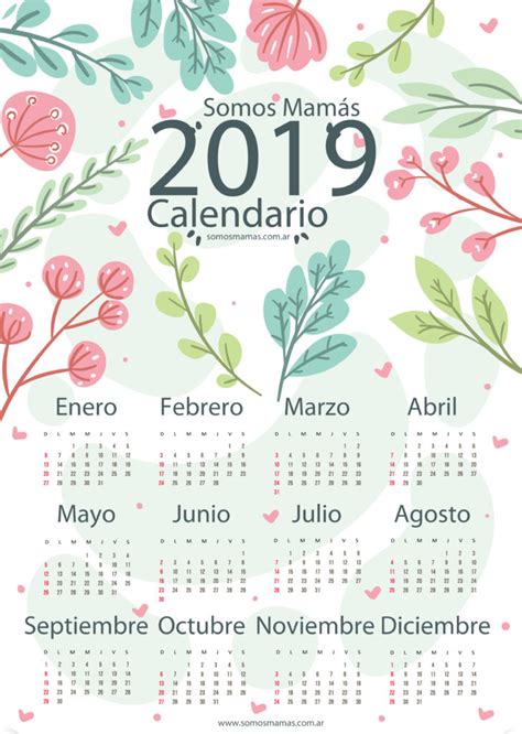 Gratis Calendarios 2019 Para Imprimir Y Organizar Tu Vida Descarga Pdf