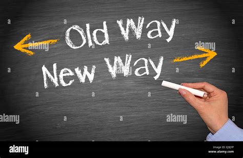 Old Way And New Way Stock Photo Alamy