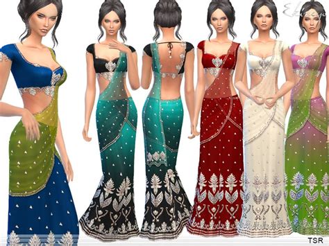 Saree Embellished 5 Different Colors New Item Custom Mesh By Me