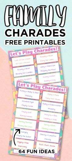 96 Printable Charades Ideas For Kids Charades Charades For Kids Fun