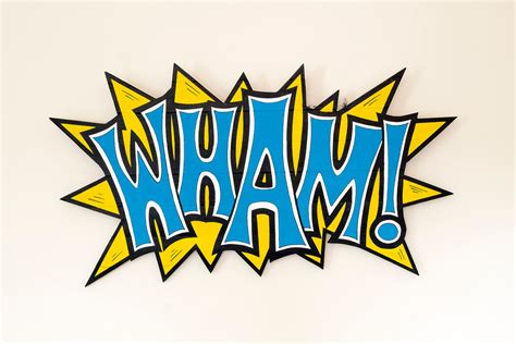 Wham Hand Painted Wooden Sign Pop Art Wall Art Andy Warhol Etsy