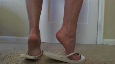 Tiptoe Tease White Flip Flops Blue Toes Joi X Milfs Sexy Foot