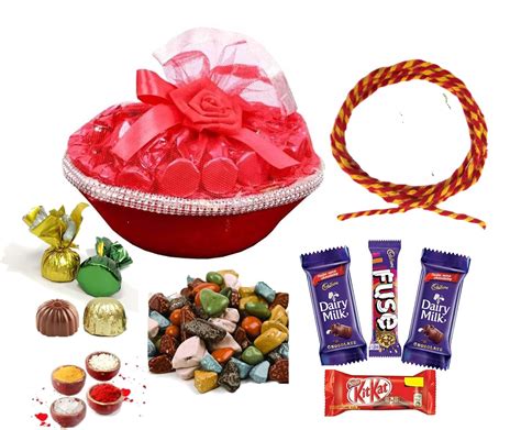 Bhai Dooj Gift Hamper For Brother Bhai Dooj Chocolate Gift Set Basket