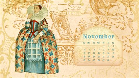 Desktop Wallpaper Calendar November 2012 Call Me Victorian
