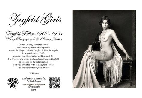 Ziegfeld Girls Nude Semi Nude Alfred Cheney Johnston Vintage