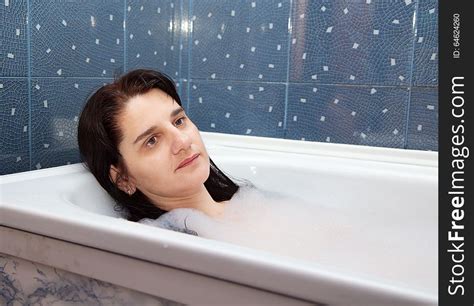 Young Woman Lying In A Bathtub Free Stock Images And Photos 64624260