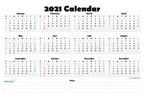 2021 Print Free Calendar With Date Boxes Calendar Printables Free