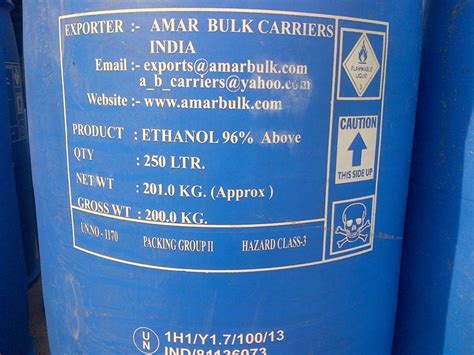 Ethyl Alcohol Ethanol 96 And Above At Best Price In Meerut Id 295579