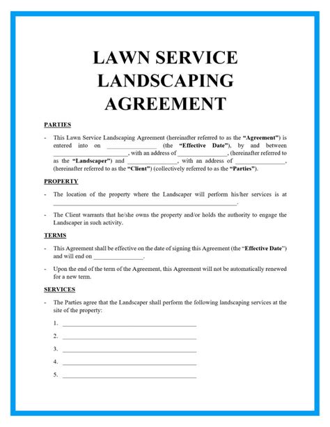 Free Printable Lawn Care Proposal Printable World Holiday