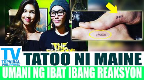 Tattoo Ni Maine Mendoza Pinaguusapan Ng Mga Netizens Top Viral