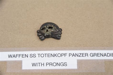 German Wwii Waffen Ss Totenkopf Panzer Grenadier Skull Pin W Prongs