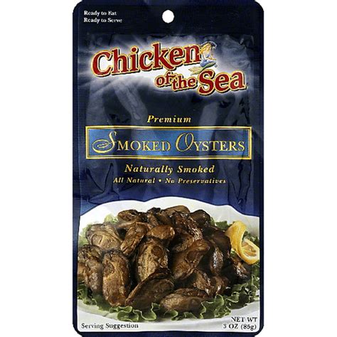 Check spelling or type a new query. Chicken of the Sea Smoked Oysters in Cottonseed Oil Pouch ...