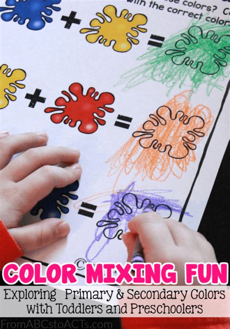 Color Mixing For Preschoolers From Abcs To Acts