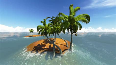 Desert Island In The Ocean Stock Footage Video 4898036 Shutterstock