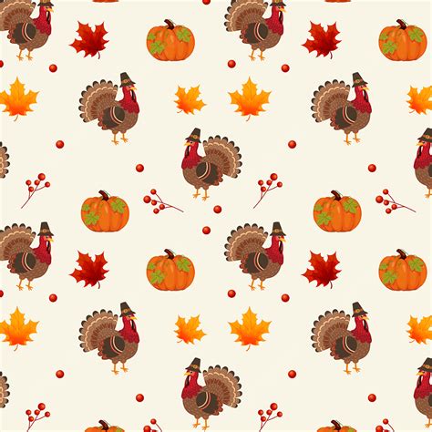 Happy Thanksgiving Day Seamless Pattern Background Thanksgiving Day