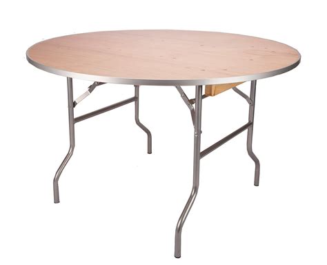 48” Round Banquet Table With Metal Edges Traditions Rentals