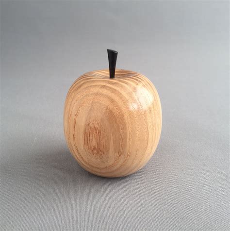 turned wood apple