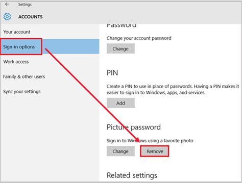 Add Change Remove Picture Password Windows 10