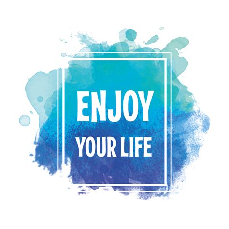 Enjoy Your Life Watercolor Stain Circular Mat Tenstickers