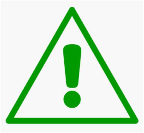 Green Warning Triangle Icon Hd Png Download Kindpng