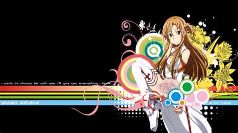 Brown Eyes Brown Hair Flowers Long Hair Sword Art