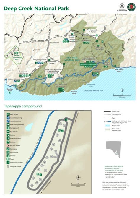 Deep Creek National Park Tapanappa Campground Map By Department For