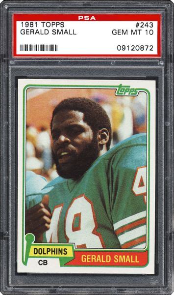 1981 Topps Gerald Small Psa Cardfacts
