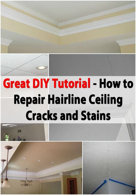 Scrape the existing texture on the ceiling as smooth as possible. Great DIY Tutorial for Repairing Hairline Ceiling Cracks ...