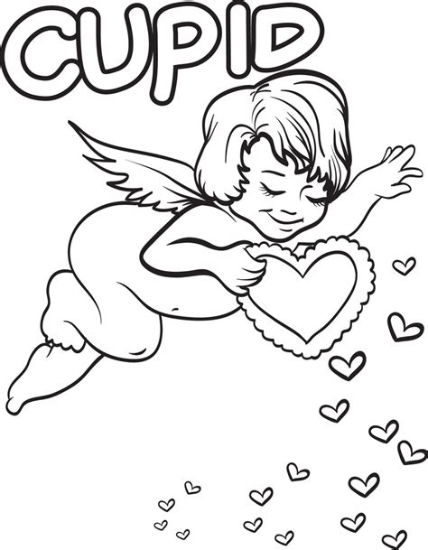 Printable Cupid Coloring Page For Kids 5 Supplyme