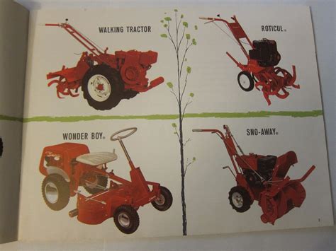 1963 Simplicity Color Brochure Catalog 725 Tractor Wonder Boy Sno Away