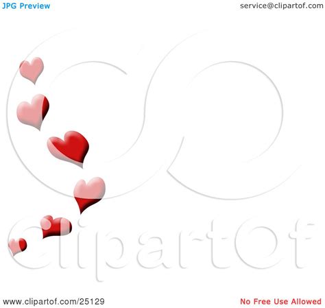 Clipart Illustration Of A Red Love Hearts Floating Up