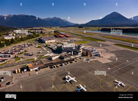 Aerial View Of Juneau International Airport Juneau Southeast Alaska