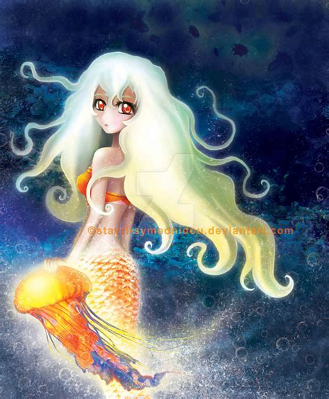 Anime Mermaid With Jellyfish By Stavri Symeonidou On Deviantart