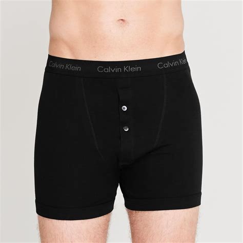 Calvin Klein Mens Boxer Shorts Underwear Trunks Cotton Button Fly Elastic Waist Ebay