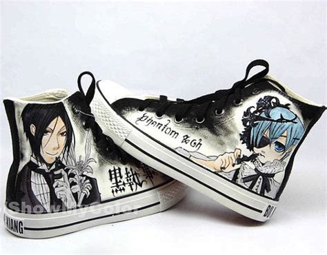Black Butler anime Custom Converse Shoes by ShowMyColor on Etsy, $69.99